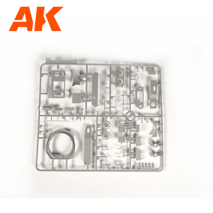 Light grey AK 1/35 Panzer IV tank model kit on a sprue