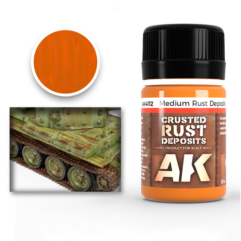 AK Interactive Weathering Medium Rust Deposit Paint 35ml - Good Games