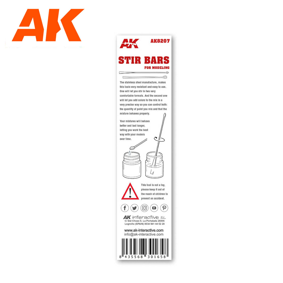 AK Interactive Complements Modelling Stirring Bars - Good Games
