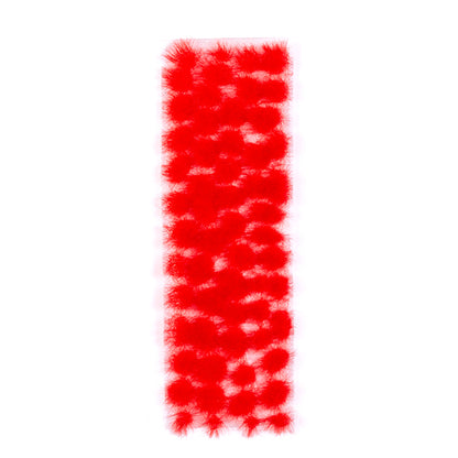 A strip of vibrant red 4mm AK Interactive wargame vegetation tufts is displayed on a bright white background