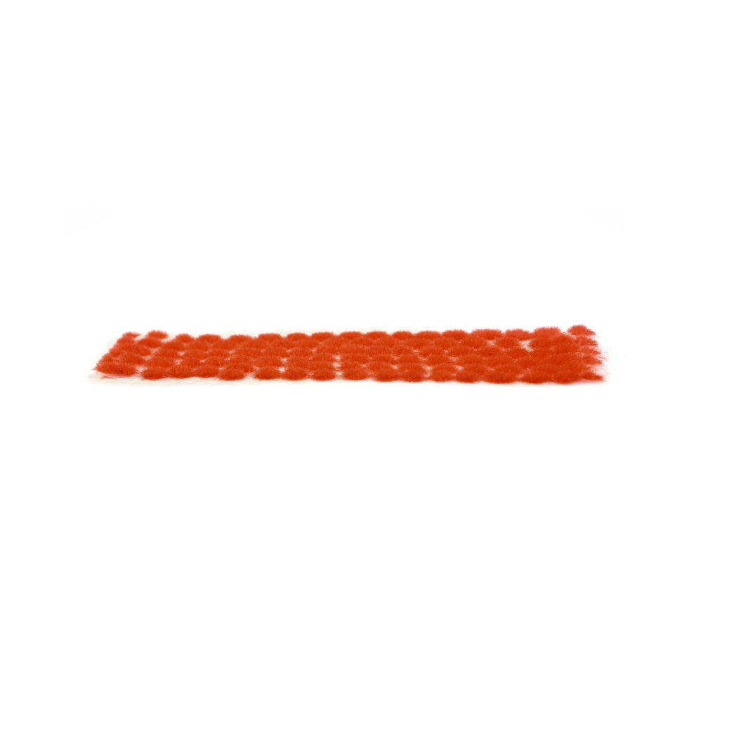 Red textured horizontal line segment on a white background