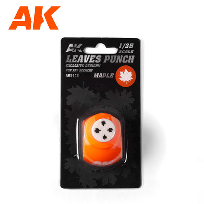 Orange AK 1/35 scale Maple Leaves Punch -  in blister packaging