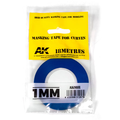 AK 1mm blue masking tape for modeling curves -  18m