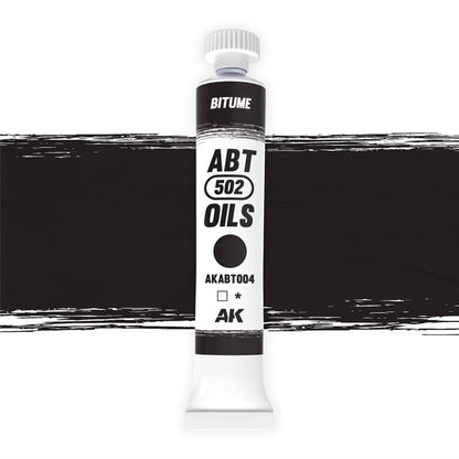 AK Interactive Abteilung 502 oil paint tube with an illustrative swatch against a white background
