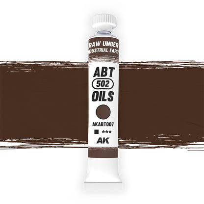 AK Interactive Abteilung 502 oil paint tube with an illustrative swatch against a white background