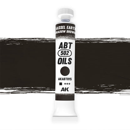 AK Interactive Abteilung 502 oil paint tube with an illustrative swatch against a white background