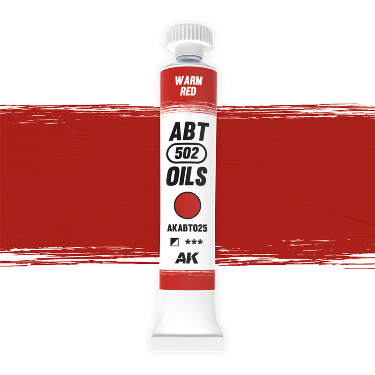 AK Interactive Abteilung 502 oil paint tube with an illustrative swatch against a white background