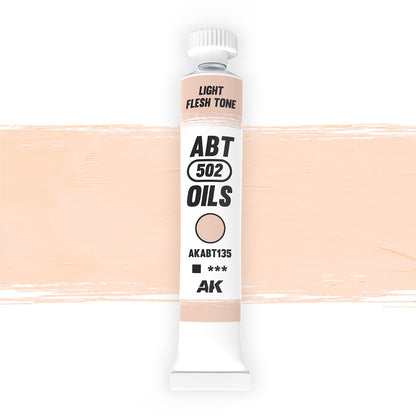 AK Interactive Abteilung 502 oil paint tube with an illustrative swatch against a white background