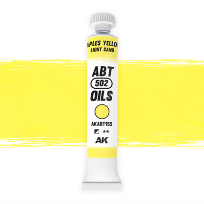 AK Interactive Abteilung 502 oil paint tube with an illustrative swatch against a white background
