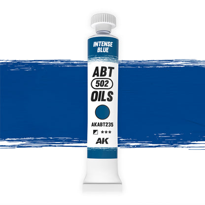AK Interactive Abteilung 502 oil paint tube with an illustrative swatch against a white background