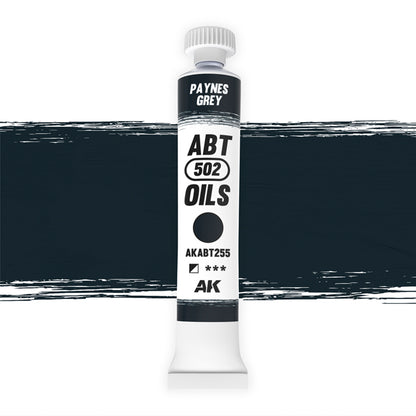 AK Interactive Abteilung 502 oil paint tube with an illustrative swatch against a white background