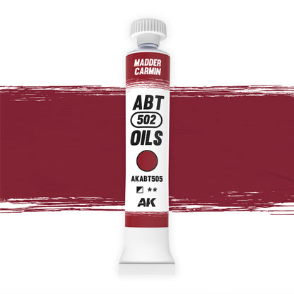AK Interactive Abteilung 502 oil paint tube with an illustrative swatch against a white background