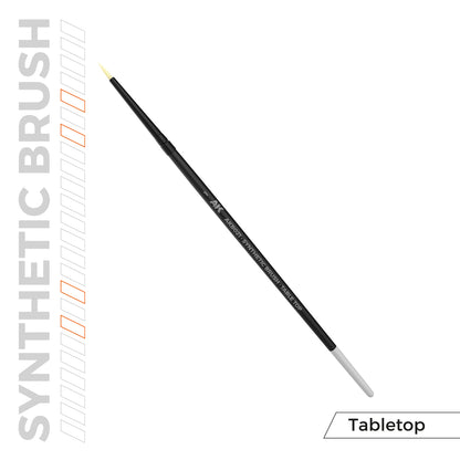 A black AK AKB021 synthetic brush with a fine light tip, for tabletop model painting