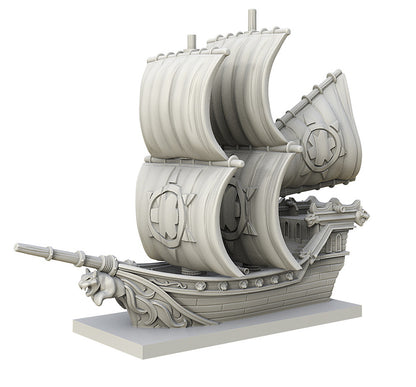 Sprues and unassembled parts of Basilean Booster Fleet miniatures