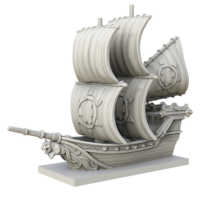 Sprues and unassembled parts of Basilean Booster Fleet miniatures