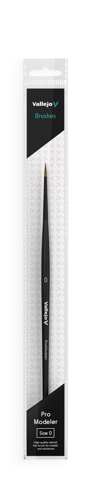 Vallejo Brushes - Pro Modeler - Natural Hair Round Brush No. 0