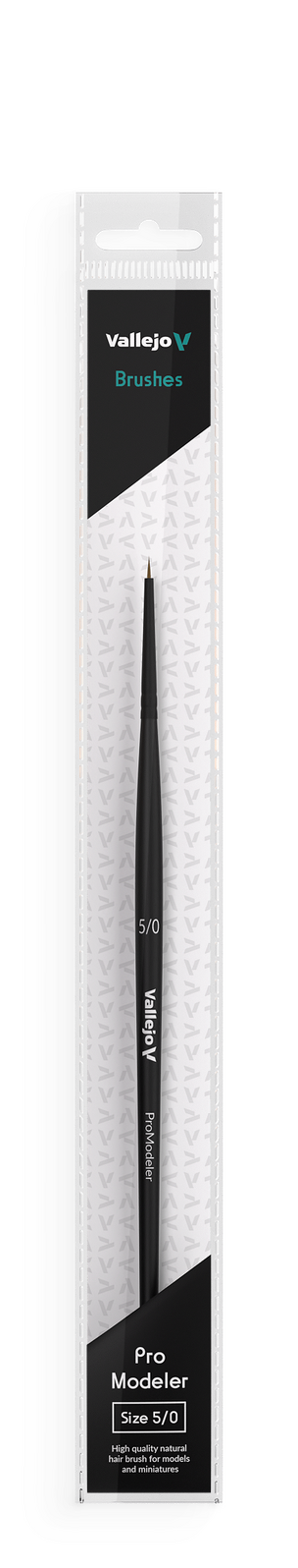 Vallejo Brushes - Pro Modeler - Natural Hair Round Brush No. 5/0 - Good Games