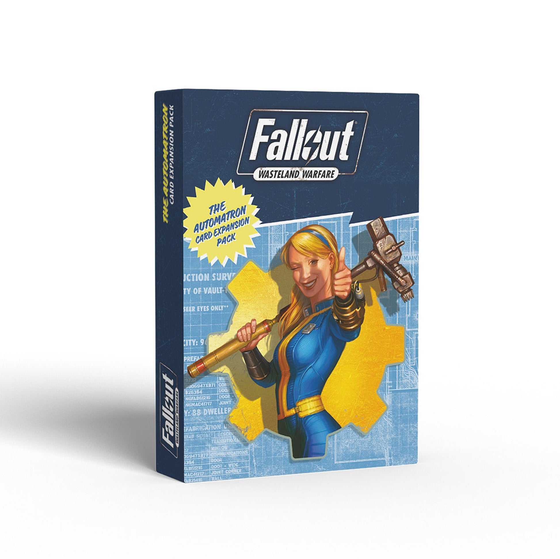 Vault Girl winks, holds a wrench-weapon, and thumbs up