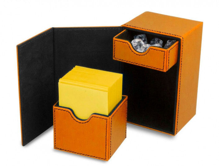 BCW Deck Case Box LX Orange (Holds 80 cards) - Good Games
