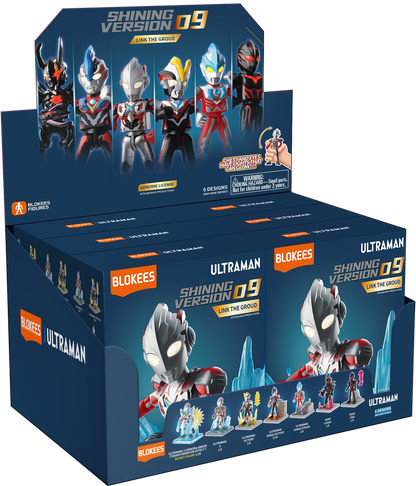 Blokees Figures - Ultraman (Luminous Eyes & Chest) 73209 - Shining Version 09 - Link The Ground - 6 In 1 Blind Box Display