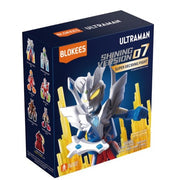 Blokees Figures - Ultraman (Luminous Eyes & Chest) 73207 - Shining Version 07 - Super Deciding Fight - 6 In 1 Blind Box Display