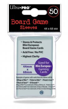 Ultra Pro: UP82661 44mm X 68mm Mini European Board Game Sleeves 50ct - Good Games