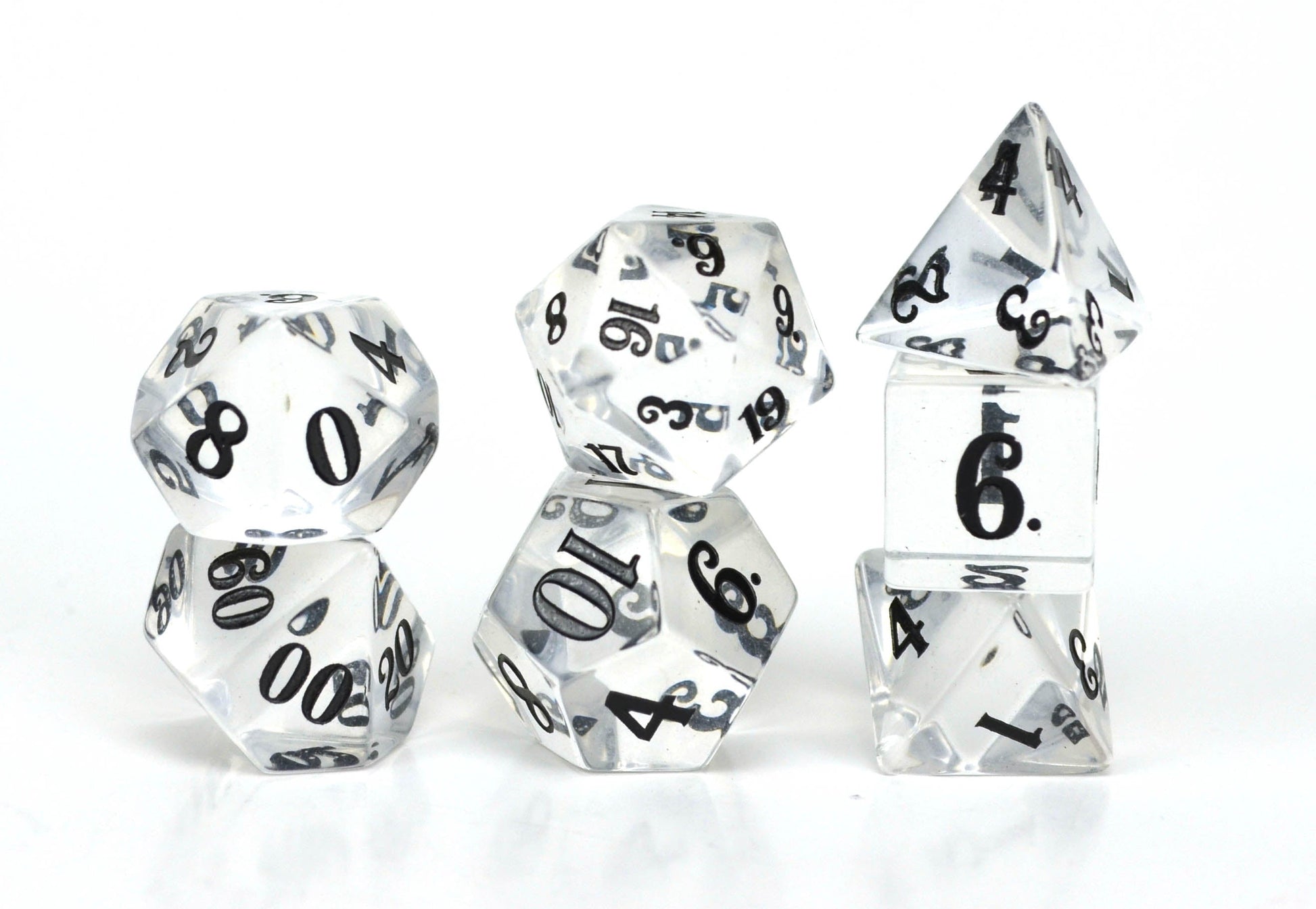Level Up Dice - Clear Crystal Black Script (JD) - Good Games