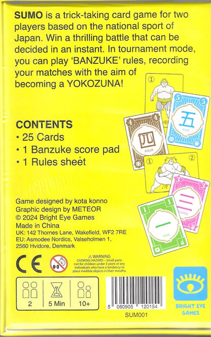 Bright Eye Games SUMO Trick-Taking Card Game - Good Games