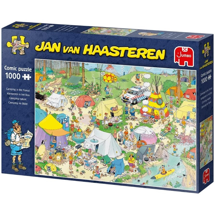 Jan Van Haasteren - Camping In The Forest 1000 Piece Jigsaw - Good Games