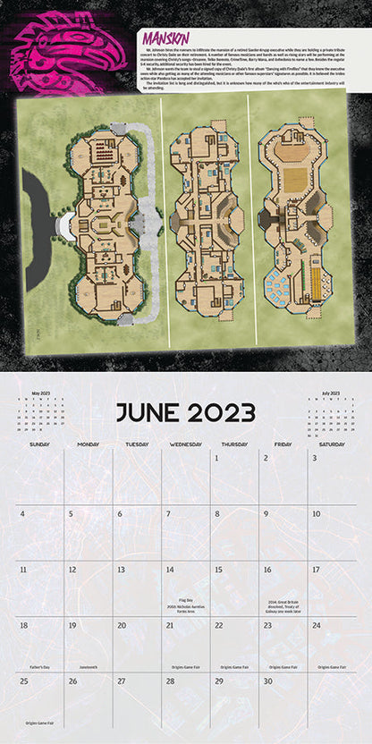 Catalyst Game Labs Shadowrun RPG: 16-Month Calendar Game Maps - Good Games