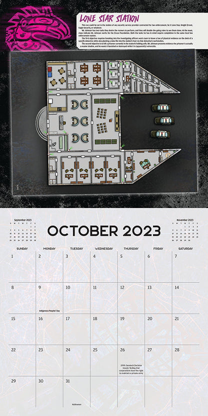 Catalyst Game Labs Shadowrun RPG: 16-Month Calendar Game Maps - Good Games