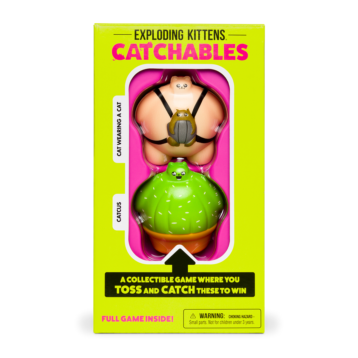 Front view of Catchables: #2 Cat Wearing A Cat &amp; Catcus full pack retail packaging