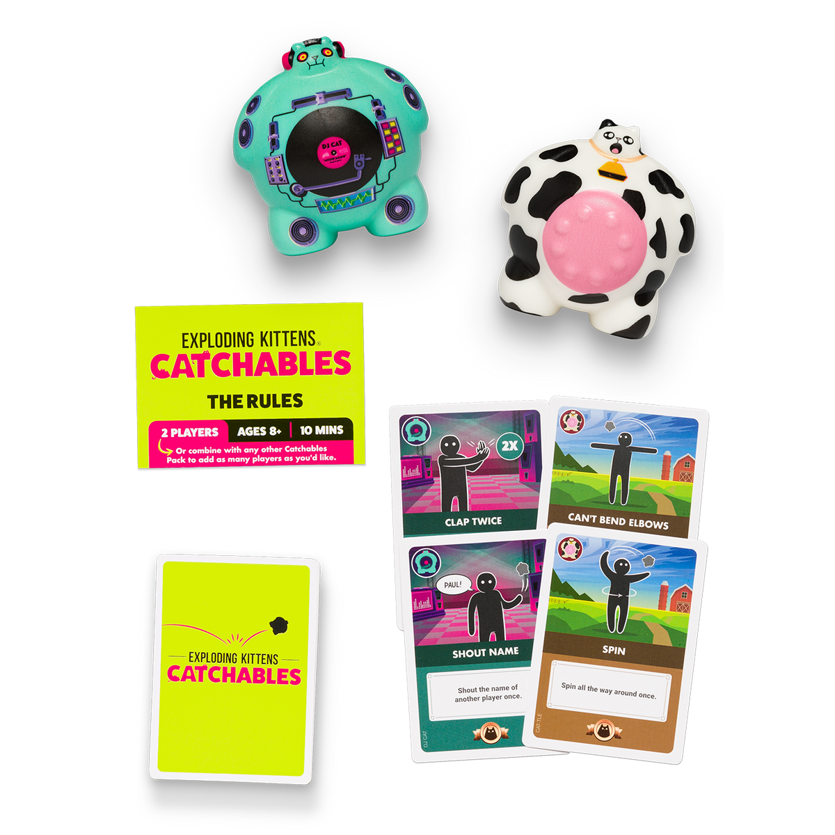 Additional contents view of Catchables: #4 DJ &amp; Cattle pack showing cards and game pieces
