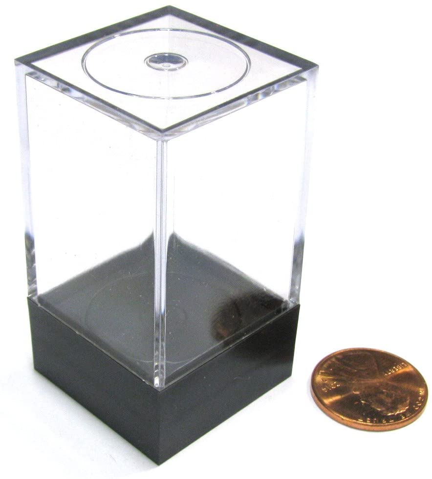 Chessex - Empty Crystal Display Box Small - Clear with Black Lid - Good Games