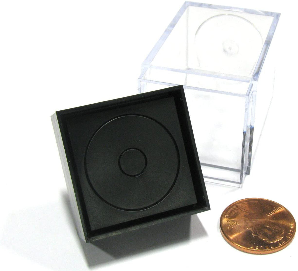 Chessex - Empty Crystal Display Box Small - Clear with Black Lid - Good Games