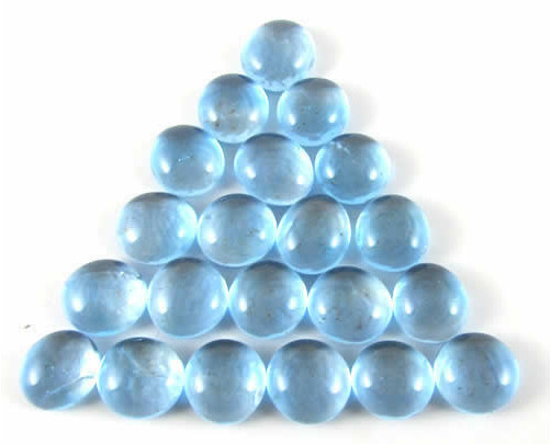 Chessex CHX 01136 Translucent Light Blue Glass Stones Tube (Preorder) - Good Games
