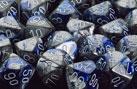 Chessex Dice Sets: Blue-Steel/White Gemini 16mm d6 (12) (CHX26623) - Good Games
