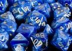 Chessex 16mm D6 Dice Block Vortex Blue/Gold - Good Games