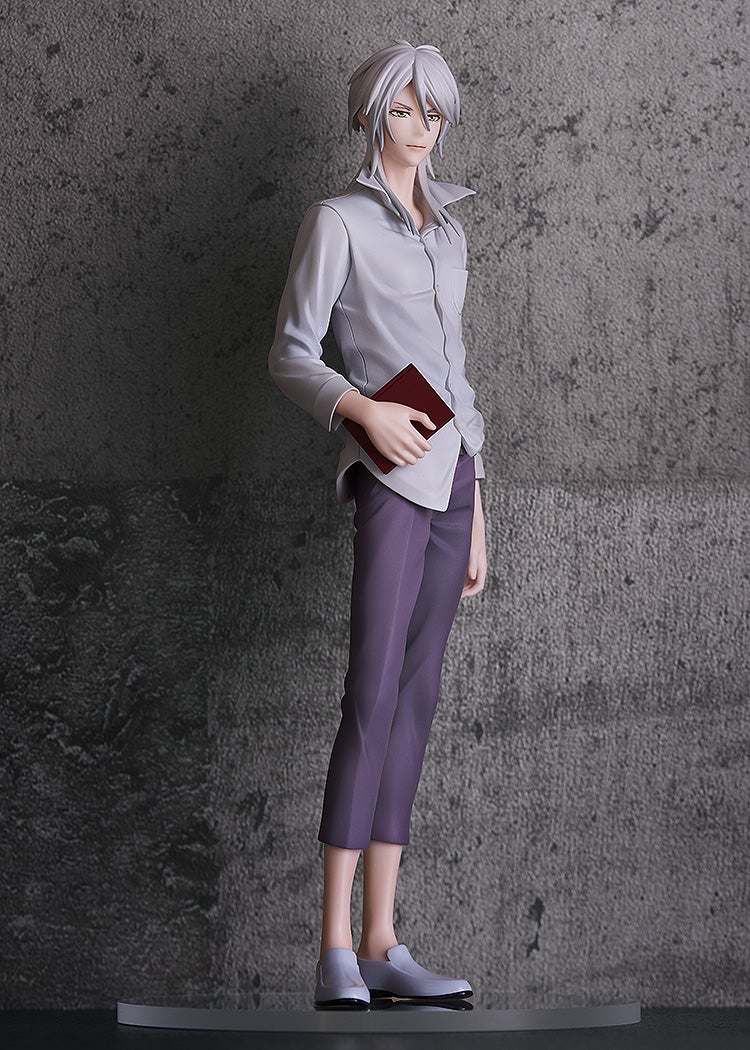 Rear view highlighting coat length, hair sculpt, and stance