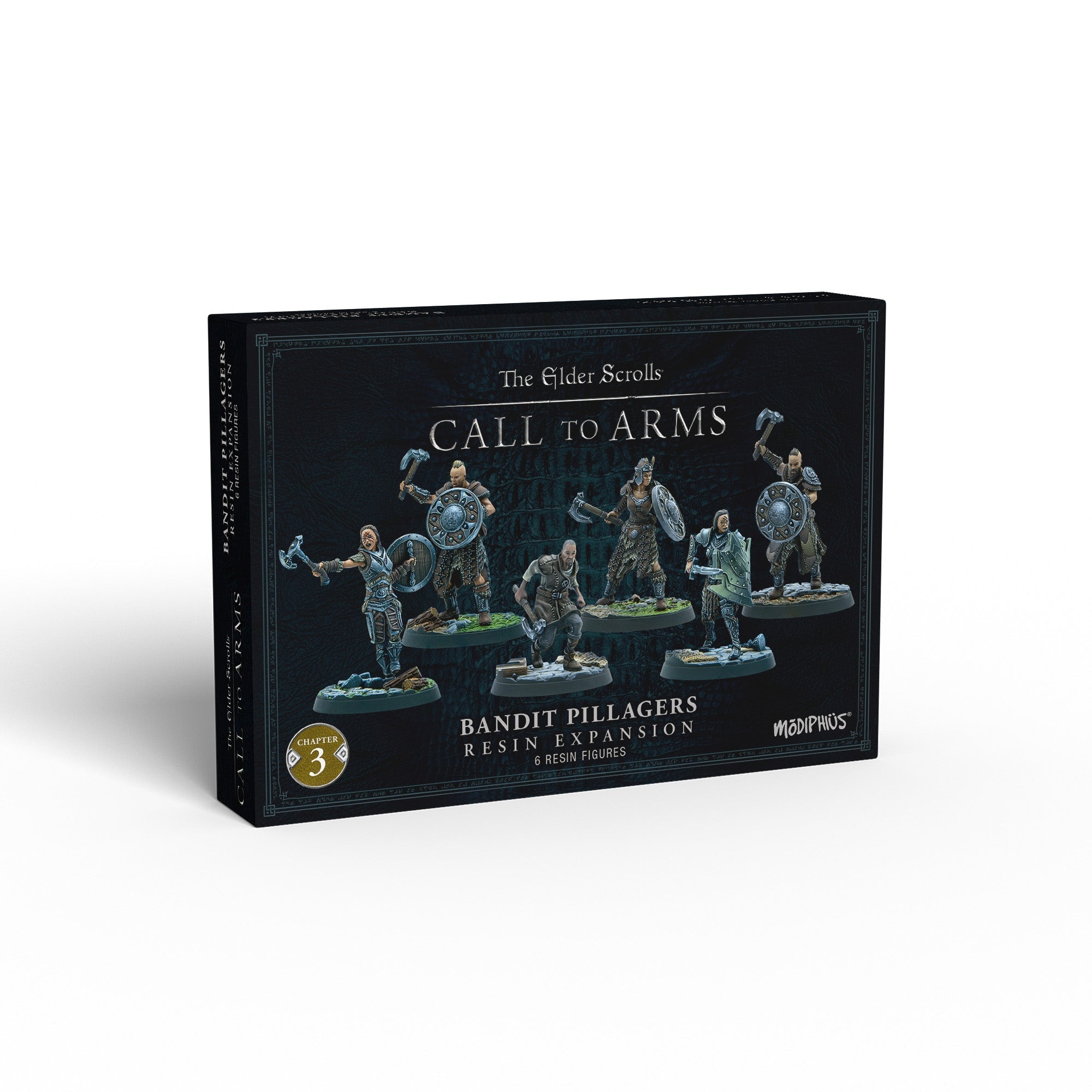 Elder Scrolls: Call to Arms Bandit Pillagers expansion box with 6 fantasy resin miniatures in action poses