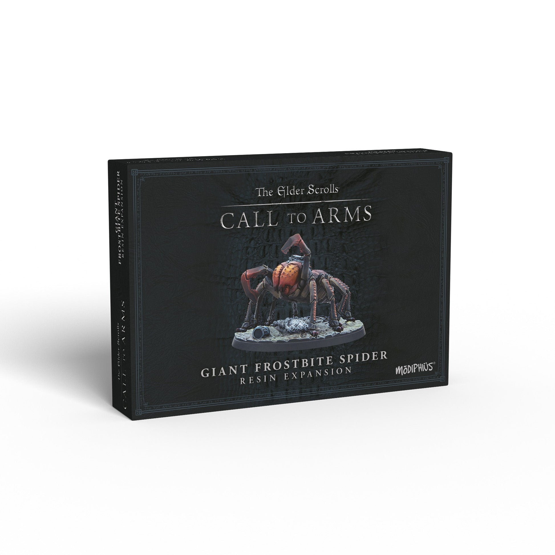 The Elder Scrolls: Call to Arms Giant Frostbite Spider Resin Expansion, showing an orange-brown spider miniature
