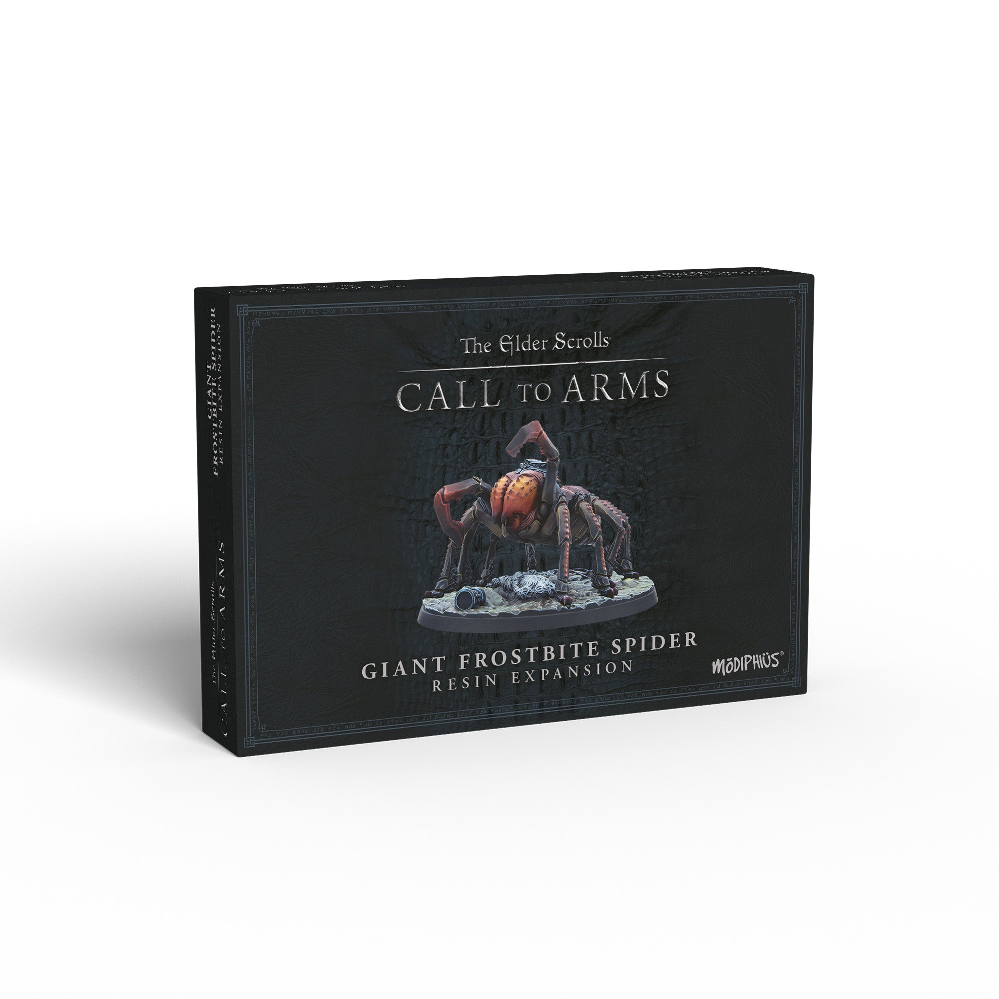 The Elder Scrolls: Call to Arms Giant Frostbite Spider Resin Expansion, showing an orange-brown spider miniature