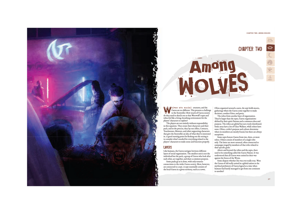A snarling werewolf with glowing eyes dominates the foreground