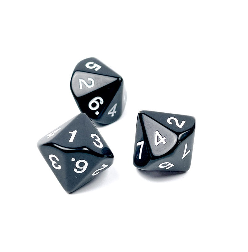 Chessex - Opaque d7 Dice - Black/White - Good Games