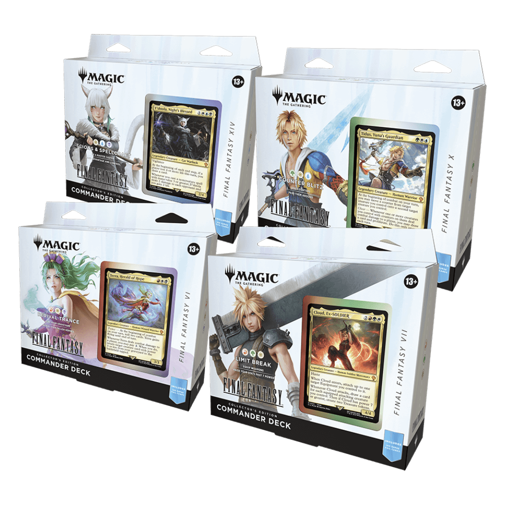 Magic: The Gathering Final Fantasy Commander Deck Collectors Edition Display