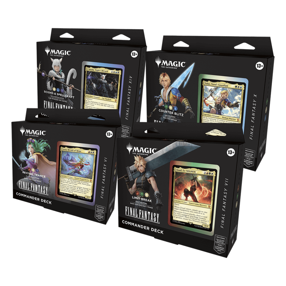 Magic: The Gathering Final Fantasy Commander Deck Display