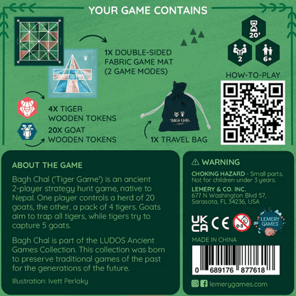 Unboxed Bagh Chal showing game board and pieces