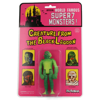 Creature from the Black Lagoon (1954) - The Creature World Famous Super Monsters Wide Sculpt ReAction 3.75 inch Action Figure packaging box front view