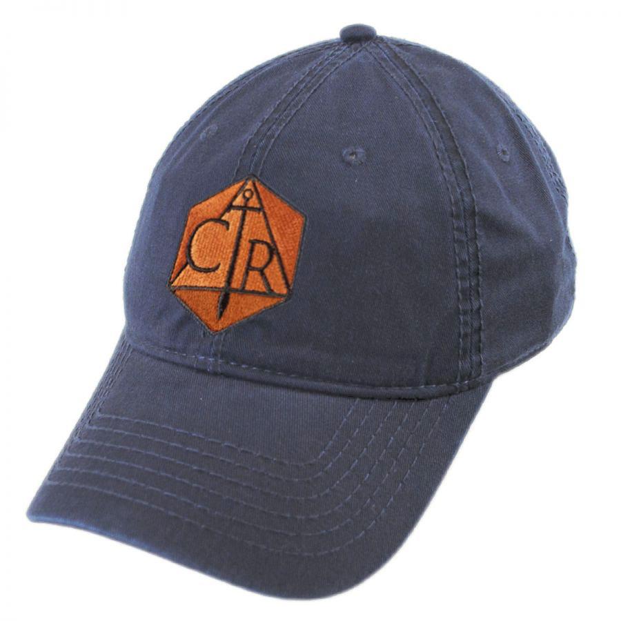 Dark blue Critical Role Critter cap with an orange octagonal emblem featuring "CTR" and a stylized anchor/sword