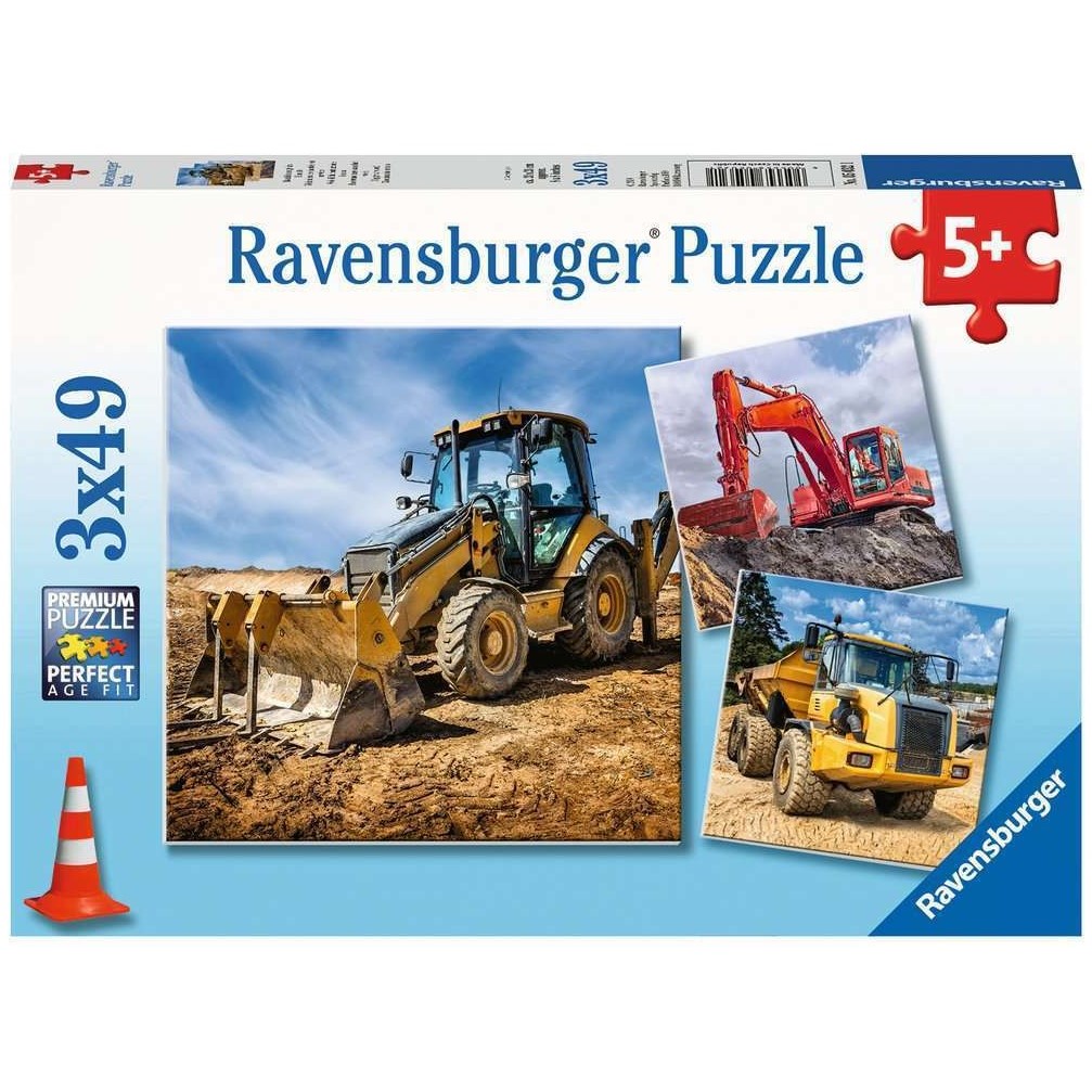 Ravensburger - Digger at Work - 3x49 Piece Jigsaw - Good Games